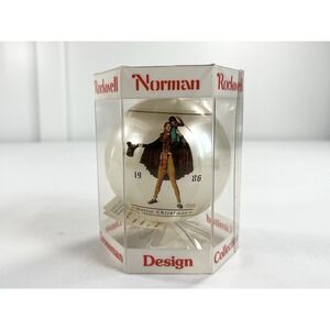 New Vintage 1986 Norman Rockwell Dave Grossman Christmas 3" Ornament 12th Ltd Ed